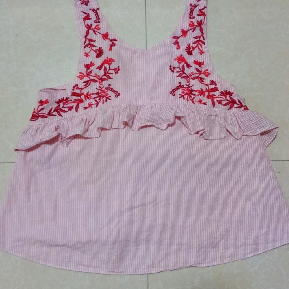 Zara embroidered top